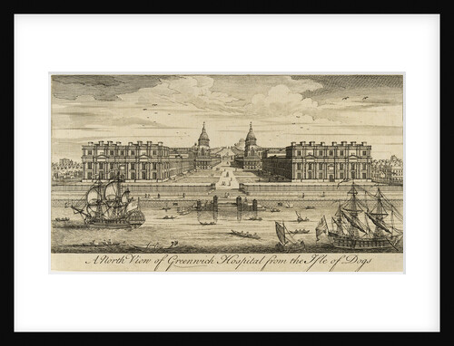 A north view of Greenwich Hospital from the Isle of Dogs by unknown