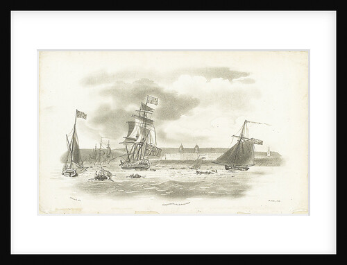 Greenwich Hospital in the distance, with the 'Augusta', royal yacht, 5 April 1795 by Nicholas Pocock
