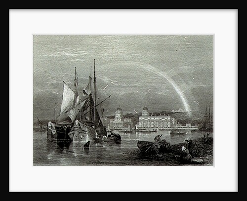 Greenwich Hospital, 1828 for George Cooke's 'Views in London and its Vicinity' by Clarkson Stanfield