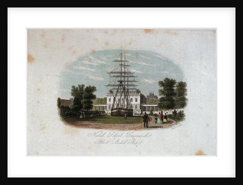 Naval School, Greenwich & Block Model Ship by Rock & Co.