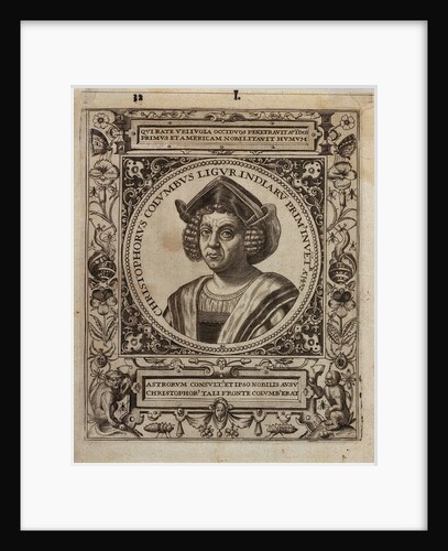 Christopher Columbus (1451-1506) by Johannus Theodorus de Bry