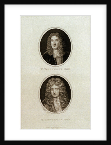 Willem van de Velde, the Elder and the Younger by Godfrey Kneller