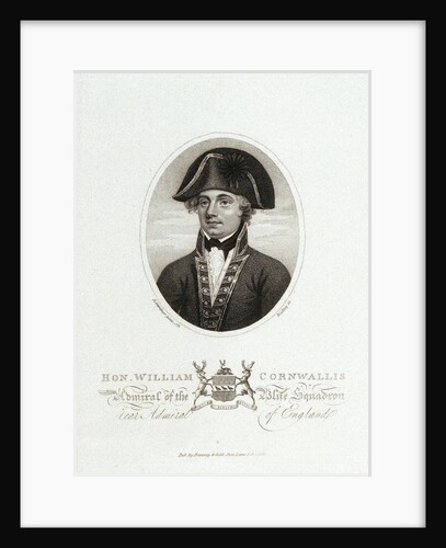 Hon. William Cornwallis Admiral of the Blue Squadron Rear Admiral of England by Daniel Gardner