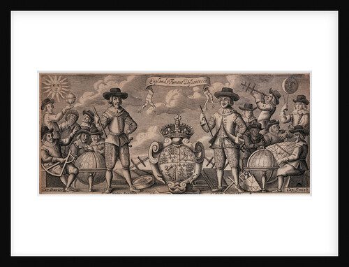 Englands Famous Discoverers. Cap Davies. Sr Walter Rawleigh, Sr. Hugh Willoughby, Cap: Smith by Unknown