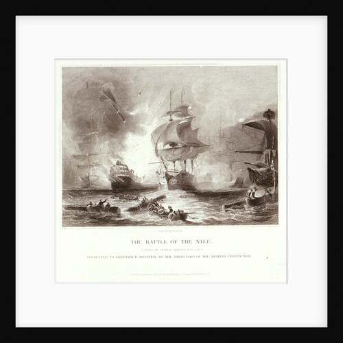The Battle of the Nile. Presented to Greenwich Hospital by the Directors of the British Institution by George Arnald