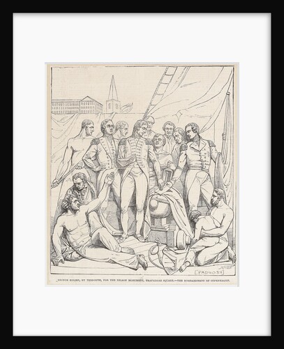 Bronze Relief, by Ternouth, for The Nelson Monument, Trafalgar Square - The Bombardment of Copenhagen by John Ternouth