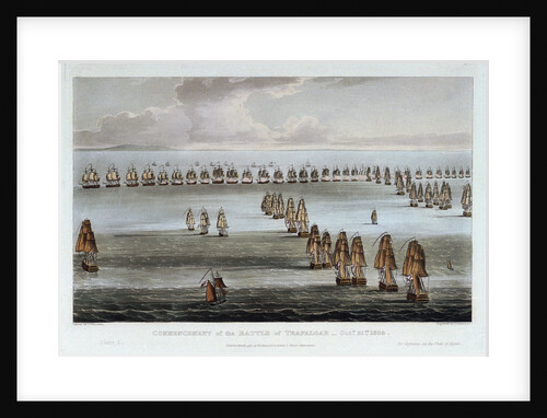 Commencement of the Battle of Trafalgar, 21 October 1805 by Thomas Whitcombe