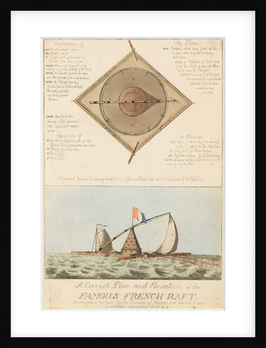 A Correct Plan and Elevation of the Famous French Raft by British School