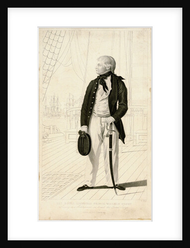 His Royal Highness Prince William Henry. Serving as a Midshipman on board the Prince George by Benjamin West