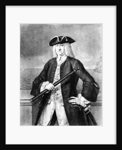 The Honble William Rowley Esqr. Vice Admiral of the Blue and Commander in chief of his Majesty's Fleet in the Mediterranean 1745 by Arnulphy