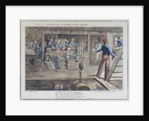Midshipman Blockhead, Master B finding things not exactly what he expected by George Cruikshank