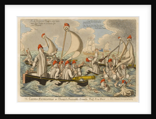 The Coffin Expedition or Boney's Invincible Armada Half Seas Over by S.W. Fores