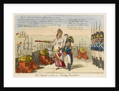 'The Empress's wish or Boney Puzzled!! by Isaac Cruikshank