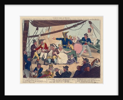 A scene on board a Margate Hoy as described by Dibden by John Fairburn