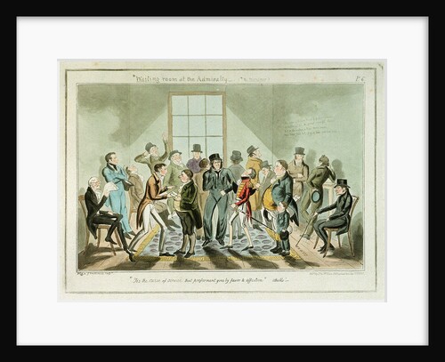 Waiting room at the Admiralty-(No Misnomer) by George Cruikshank