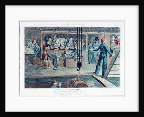 Midshipman Blockhead, Master B finding things not exactly what he expected by George Cruikshank