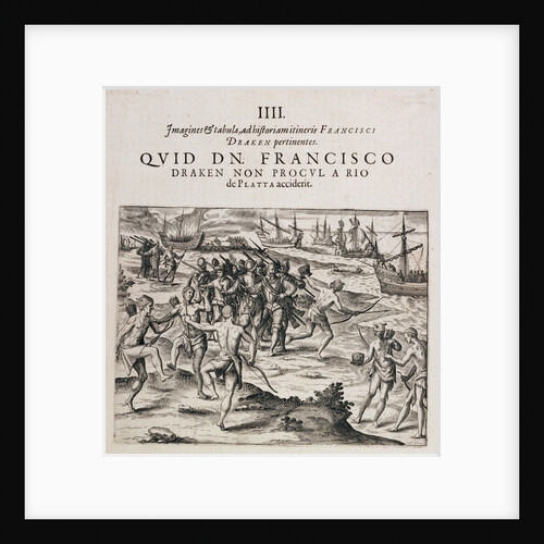 Sir Francis Drake at the River Plate, 11 December 1578 by Baptista Doetechum