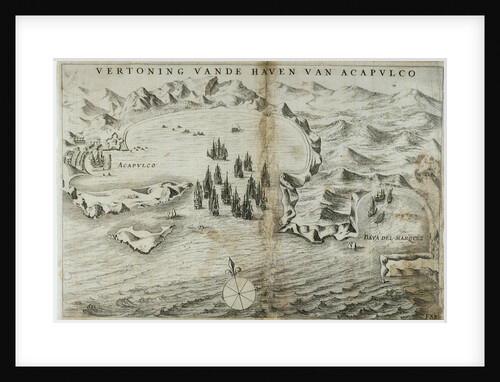 View of the port of Acapulco by J. Pietersz