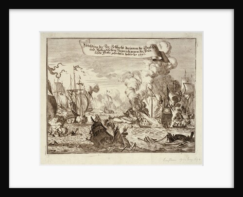 Battle of the English and Dutch fleet against the French fleet, 1692 by unknown