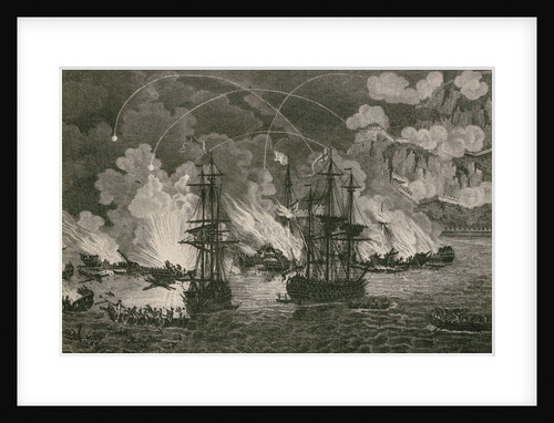 Sir Cloudesley Shovell's victory, 13 August 1704 by unknown