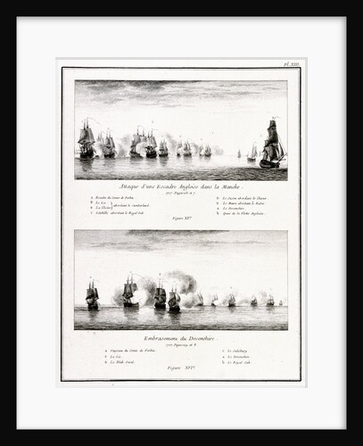 Attack of the English fleet in the Channel, 1717 by unknown