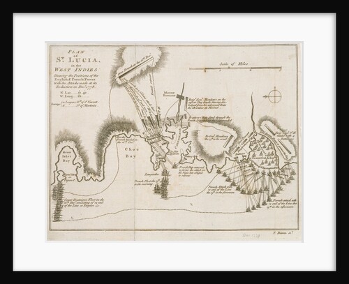 Plan of St Lucia in the West Indies, December 1778 by T. Bowen