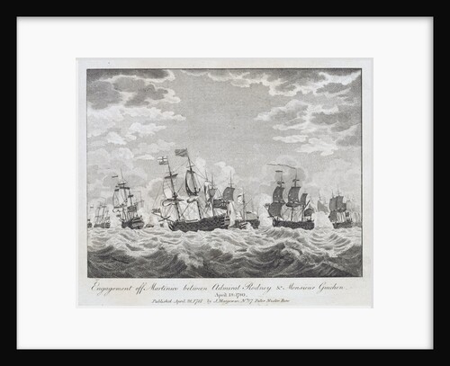 Engagement off Martinico between Admiral Rodney & Monsieur Guichen April 18, 1780 by James MacGowan