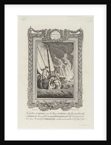 Captain Sir Roger Curtis the battle at Gibraltar, 13 September 1782 by Metz