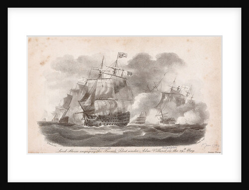 The Battle of the Glorious 1 June, 1794: Lord Howe engaging the French Fleet under Adm Villaret on the 29 May by Nicholas Pocock