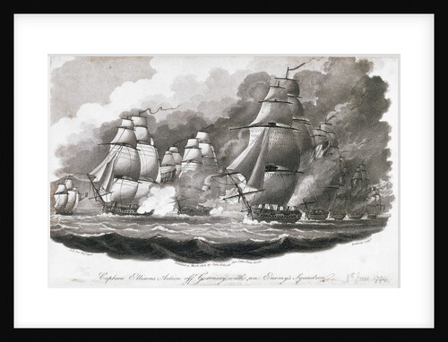 Captain Ellisons action off Guernsey with an enemy's squadron by John Theophilus Lee
