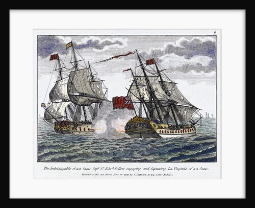 The 'Indefatigable' capturing 'La Virginie' by C. Sheppard