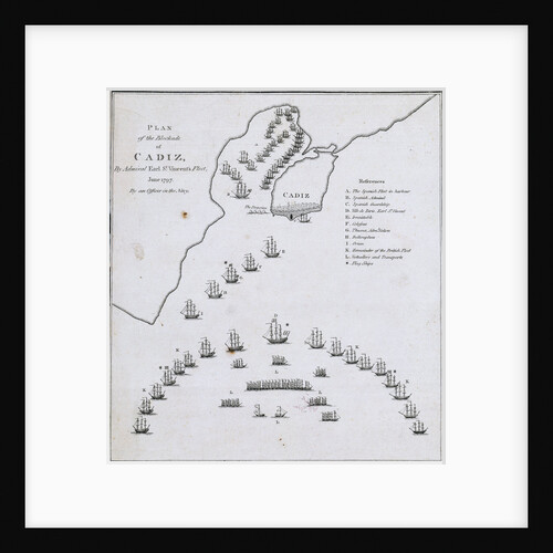 Plan of the blockade of Cadiz, June 1797 by unknown