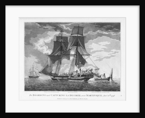 The boarding and capturing of 'La Desiree' near Martinique, 16 January 1798 by William Elmes