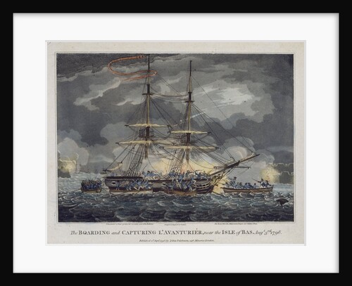 The boarding and capturing of 'L' Avanturier' near the Isle of Bas, 3 August 1798 by William Elmes