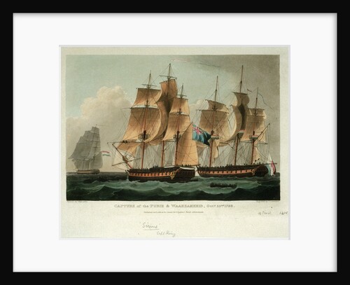 Capture of the 'Furie' & 'Waakzamheid' 23 October 1798 by Thomas Whitcombe