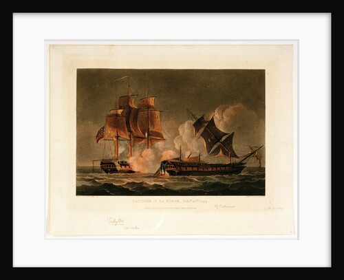 Capture of 'La Forte', 28 February 1799 by Thomas Whitcombe