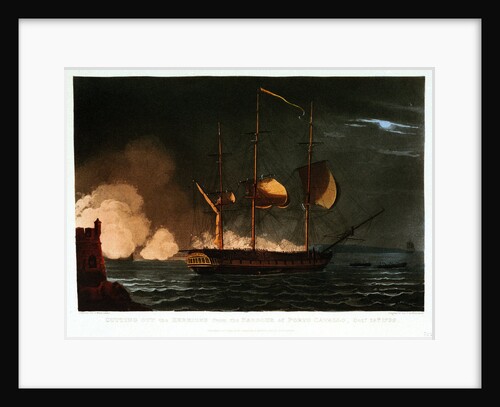 Cutting out the 'Hermione' from the harbour of Porto Cavallo, 25 October 1799 by Thomas Whitcombe