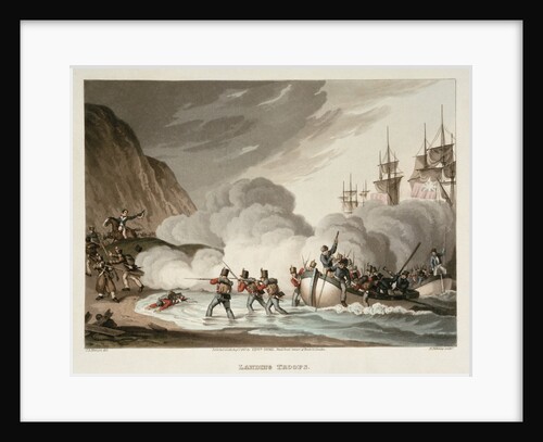 Landing troops by John Augustus Atkinson