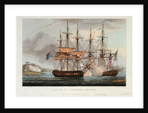 Capture of 'La Chiffonne', 19 August 1801 by Thomas Whitcombe