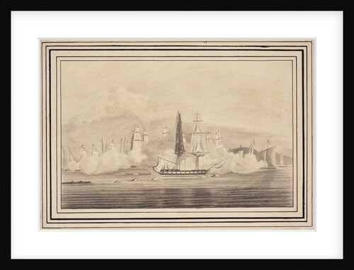 The Battle of Quiberon on the coast of France, 7 May 1804 by unknown