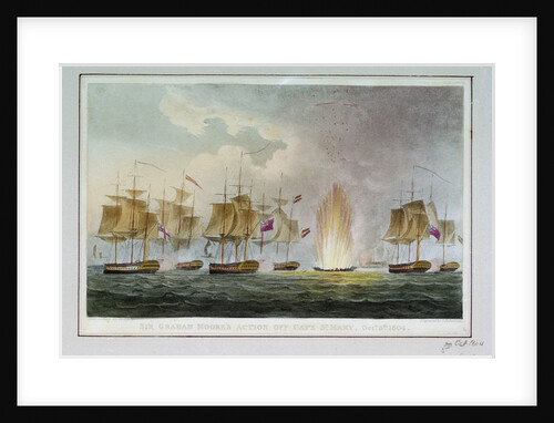 Sir Graham Moore's action off Cape St Mary, 5 October 1804 by John Gore