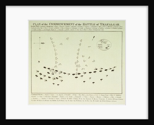Plan of the commencement of the Battle of Trafalgar, 21 October 1805 by unknown