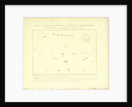 Plan of the relative situation of the British and combined fleets, at the close of the Battle of Trafalgar, 21 October 1805 by unknown