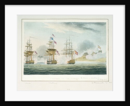 Capture of the 'Pomona' by Anson & Arethusa off Havannah, 23 August 1806 by Thomas Whitcombe