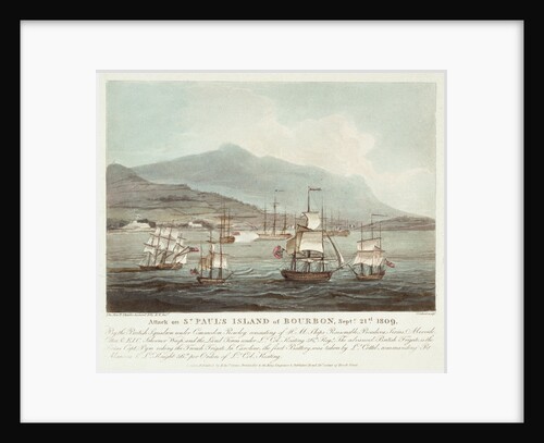 Attack on St Paul's Island of Bourbon, 21 September 1809 by Charles Leonard Irby