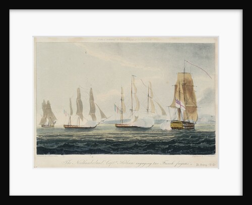 The 'Northumberland' engaging two French frigates, 22 May 1812 by Thomas Whitcombe