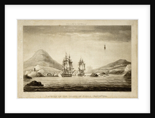 Capture of the Island of Ponza February 26th 1813. From a plan by Captain Mounsey by Thomas Whitcombe