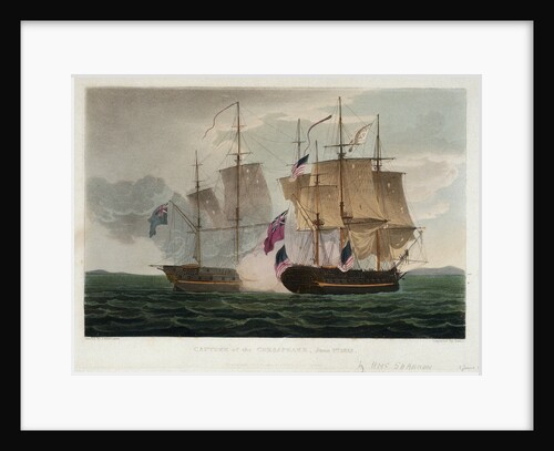 Capture of the 'Chesapeake', 1 June 1813 by Thomas Whitcombe
