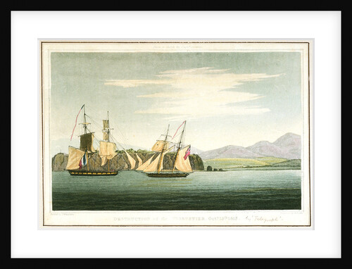 Destruction of the 'Flibustier', 13 October 1813 by Thomas Whitcombe