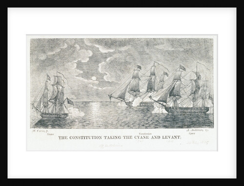 The 'Constitution' taking the 'Cyane' and 'Levant' by Michaele Felice Corne